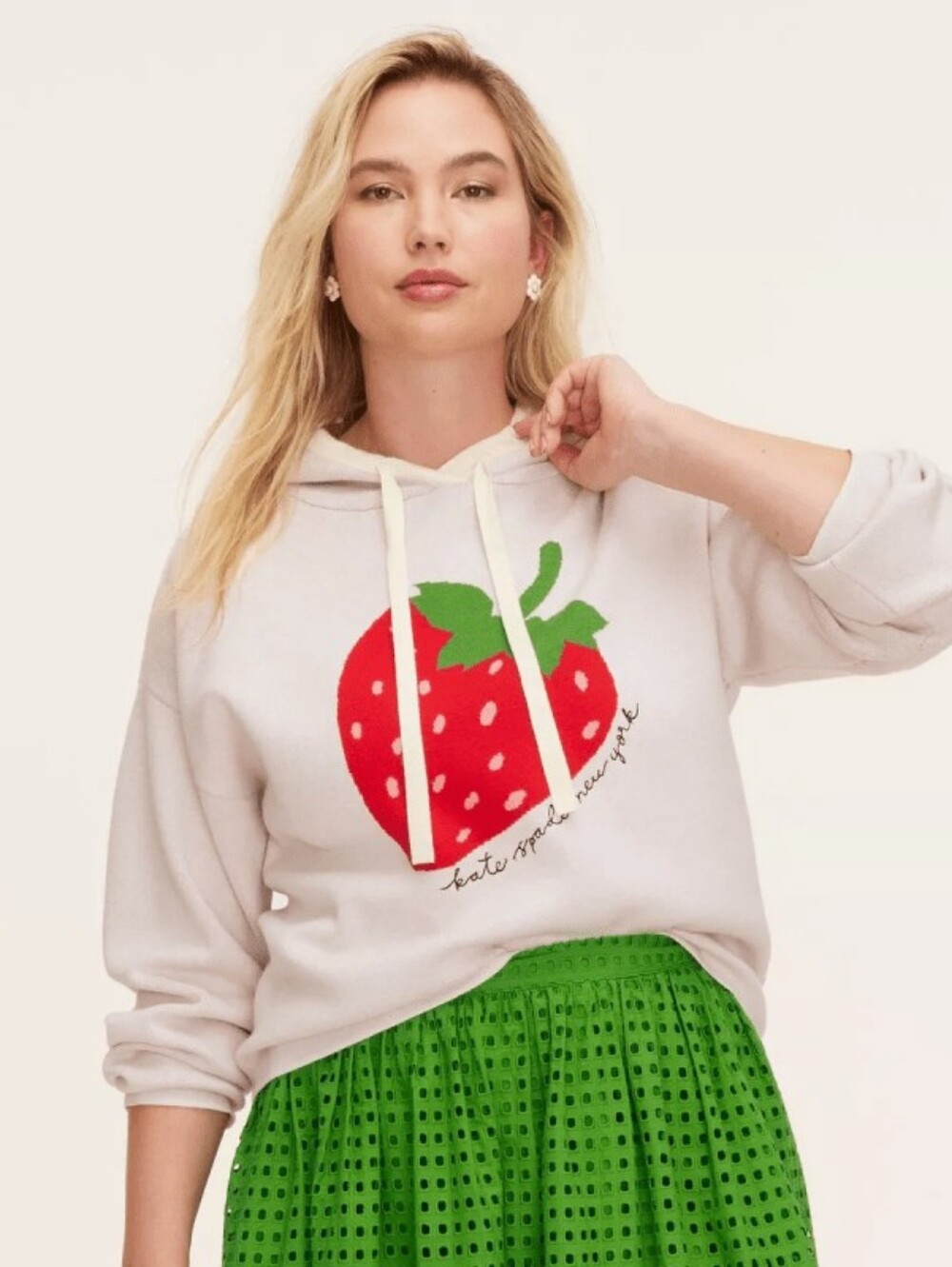 Kate Spade New York x Target Strawberry Hooded Sweatshirt Sweater Small NWT